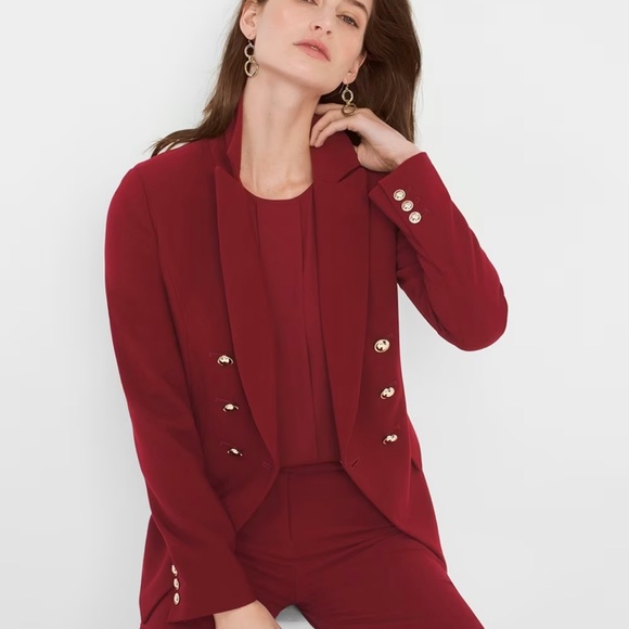 WHBM Trophy Jacket Red with Gold Buttons - Size 10 - Picture 2 of 9